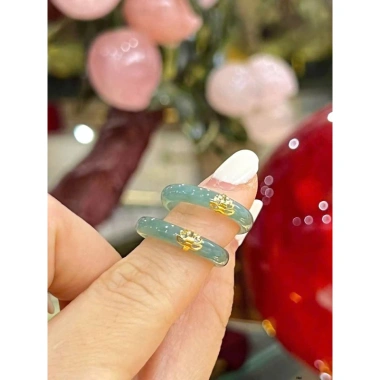 Nhẫn lam ngọc bọc sen - Giấy đám bảo, thiết kế tinh tế, giá chỉ 599.000₫ 3
