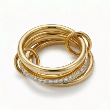 Nhẫn LEANA Ring phong cách nữ ánh sáng cao zirconia hai màu giảm còn 427.900₫