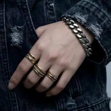 Nhẫn LEANA Ring phong cách nữ ánh sáng cao zirconia hai màu giảm còn 427.900₫