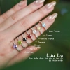 Nhẫn Lưu Ly đá thiên nhiên đa sắc ngũ hành may mắn - Lấp lánh, thanh lịch, sang trọng Xanh Jewelry