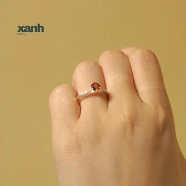 Nhẫn Lưu Ly đá thiên nhiên đa sắc ngũ hành may mắn - Lấp lánh, thanh lịch, sang trọng Xanh Jewelry 7