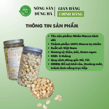 Nhân Mắc Ca Vỡ Đôi Loại 1 - Hạt Bùi Ngậy, Tiện Lợi, Tặng Táo Đỏ và Óc Chó, Tốt Cho Sức Khỏe 2 Nhân Mắc Ca Vỡ Đôi Loại 1 - Hạt Bùi Ngậy, Tiện Lợi, Tặng Táo Đỏ và Óc Chó, Tốt Cho Sức Khỏe 2