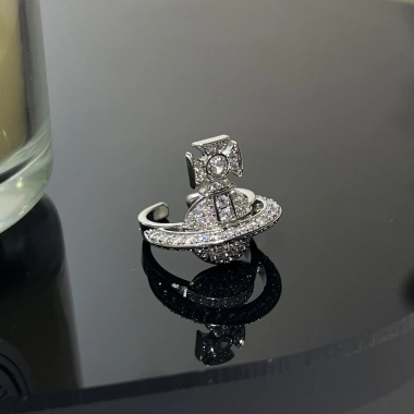 Nhẫn Mở Đính Kim Cương Vivienne Westwood Saturn Điều Chỉnh Được Ưu Đãi 166.774₫