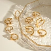 Nhẫn mở HYCEO Zircon sáng bóng thép không gỉ, mạ vàng 18K, chống rỉ sét, phong cách sang trọng - Giá ưu đãi 100.100₫ 3