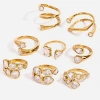 Nhẫn mở HYCEO Zircon sáng bóng thép không gỉ, mạ vàng 18K, chống rỉ sét, phong cách sang trọng - Giá ưu đãi 100.100₫ 9