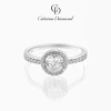 Nhẫn Moissanite 0,5ct Caterina Diamond Solitaire Pavé DR025 - Kiểm định GRA, giảm giá 22% chỉ 1.55 triệu