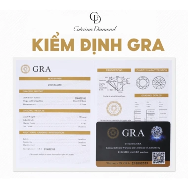 Nhẫn Moissanite 0,5ct Caterina Diamond Solitaire Pavé DR025 - Kiểm định GRA, giảm giá 22% chỉ 1.55 triệu