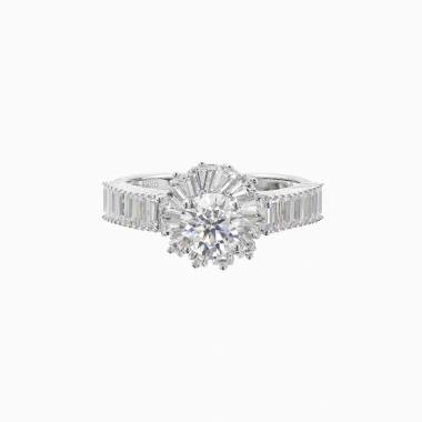 Nhẫn Moissanite 0,8 Carat Caterina Solitaire Pavé DR023 Kiểm định GRA 3,89 triệu
