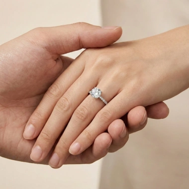 Nhẫn Moissanite 1 Carat Caterina DR011 Kiểm định GRA - Solitaire sang trọng cho đám cưới, giảm còn 1.55 triệu