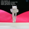 Nhẫn Moissanite 6ly xi bạch kim GRA mặt hoa sang trọng - Kiêu hãnh NNM64 899k TNJ 3