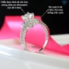 Nhẫn Moissanite 6ly xi bạch kim GRA mặt hoa sang trọng - Kiêu hãnh NNM64 899k TNJ 4