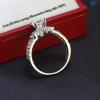 Nhẫn Moissanite 6ly xi bạch kim GRA mặt hoa sang trọng - Kiêu hãnh NNM64 899k TNJ 6