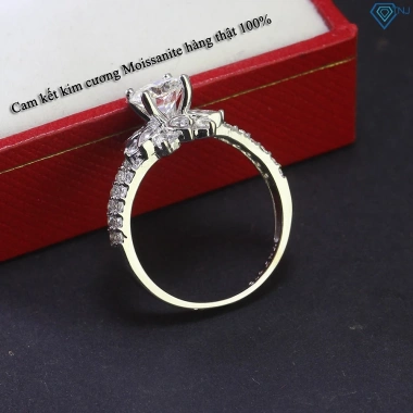 Nhẫn Moissanite 6ly xi bạch kim GRA mặt hoa sang trọng - Kiêu hãnh NNM64 899k TNJ 6