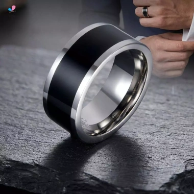 Nhẫn NFC thông minh màu đen, thẻ điện thoại tròn, dùng hàng ngày - Giá 64.900₫