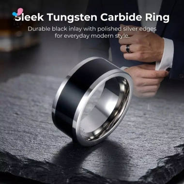 Nhẫn NFC thông minh màu đen, thẻ điện thoại tròn, dùng hàng ngày - Giá 64.900₫