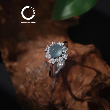 Nhẫn Ngọc Phỉ Thúy Guatemala Băng Tự Nhiên J56A - Trong Suốt Như Băng, Giá 1.160.000₫