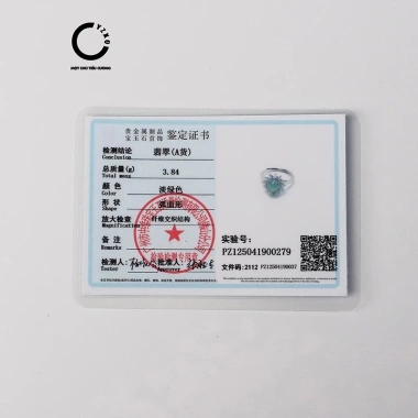 Nhẫn Ngọc Phỉ Thúy Xanh Nước Biển Guatemala Loại A Tự Nhiên - Trong Suốt Như Nước, Giá 1.178.000 VND 9