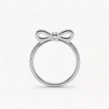 Nhẫn nơ Cube Zirconia sáng bóng - Trang sức tinh tế, giá ưu đãi 284.900₫