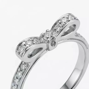 Nhẫn nơ Cube Zirconia sáng bóng - Trang sức tinh tế, giá ưu đãi 284.900₫