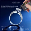 Nhẫn Nữ 1 Carat Moissanite Cương VELOURA - Vương Miện Sáu Chấu Cao Cấp 3