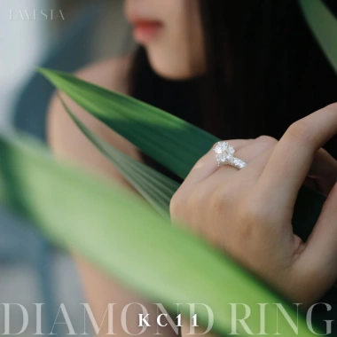 Nhẫn nữ bạc Moissanite 7 ly 8 ly - Kiểm định GRA LAVESTA KC11, giá 2.07 triệu