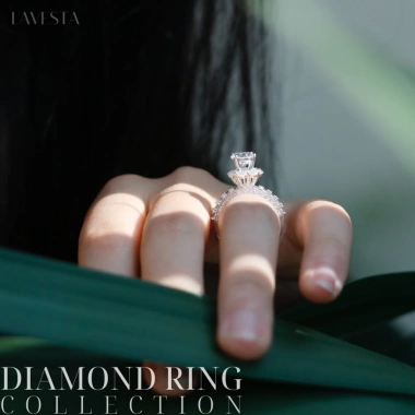 Nhẫn nữ bạc Moissanite 7 ly 8 ly - Kiểm định GRA LAVESTA KC11, giá 2.07 triệu