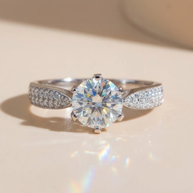 Nhẫn nữ bạc xi bạch kim Moissanite 6,5 ly GRA KC85 - Sang trọng tinh tế, giá 1.595.000₫ 3