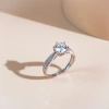 Nhẫn nữ bạc xi bạch kim Moissanite 6,5 ly GRA KC85 - Sang trọng tinh tế, giá 1.595.000₫ 4