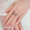 Nhẫn nữ bạc xi bạch kim Moissanite 6,5 ly GRA KC85 - Sang trọng tinh tế, giá 1.595.000₫ 5