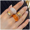 Nhẫn Nữ Bản To Nhiều Màu - Set Y2K Phong Cách Cá Tính, Resin N3 Giá 36.000đ 3