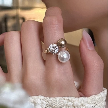 Nhẫn Nữ Đá CZ Không Đều Mở Trọng Cao Cấp Ngón Trỏ Thời Thượng Đa Năng Giá 51.700₫ 2