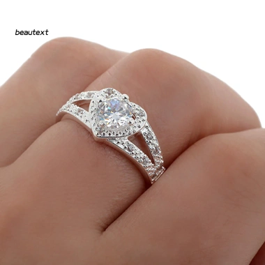 Nhẫn nữ đám cưới giả pha lê bạc hình trái tim - Lãng mạn, giá ưu đãi 53.030 VND 4 Nhẫn nữ đám cưới giả pha lê bạc hình trái tim - Lãng mạn, giá ưu đãi 53.030 VND 4