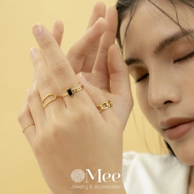 Nhẫn nữ Jesmee Vintage Đá Đen Đủ Size - Black Window Ring Sang Trọng Giá 299k 4