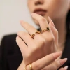 Nhẫn nữ Jesmee Vintage Đá Đen Đủ Size - Black Window Ring Sang Trọng Giá 299k 5