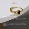 Nhẫn nữ Jesmee Vintage Đá Đen Đủ Size - Black Window Ring Sang Trọng Giá 299k 7
