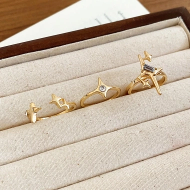 Nhẫn Nữ Kim Loại Đính Đá N18 Phong Cách Cá Tính Âu Mỹ, Giá Ưu Đãi 63.000₫ 3