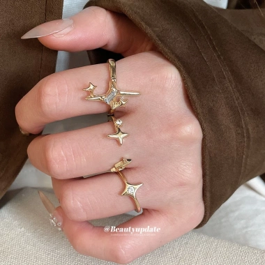 Nhẫn Nữ Kim Loại Đính Đá N18 Phong Cách Cá Tính Âu Mỹ, Giá Ưu Đãi 63.000₫ 4