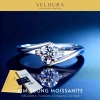 Nhẫn Nữ Moissanite 0,4ct Kim Cương Cong Mềm Mại – Chính Hãng VELOURA GRA VJN019