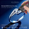 Nhẫn Nữ Moissanite 0,4ct Kim Cương Cong Mềm Mại – Chính Hãng VELOURA GRA VJN019 3