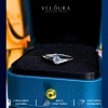 Nhẫn Nữ Moissanite 0,4ct Kim Cương Cong Mềm Mại – Chính Hãng VELOURA GRA VJN019 4