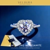 Nhẫn Nữ Moissanite 1 Carat Dáng Trái Tim Cao Cấp - Chính Hãng VELOURA Giảm 19%