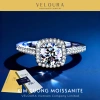 Nhẫn Nữ Moissanite 1 Carat Dáng Vuông Cao Cấp - Chính Hãng VELOURA GRA VJN005
