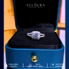 Nhẫn Nữ Moissanite 1 Carat Dáng Vuông - Sáng Như Kim Cương, Chính Hãng VELOURA, Giá 1.219.000 VND 4