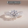Nhẫn nữ Moissanite 5 ly 6 ly GRA LAVESTA KC07 mặt hoa kiêu hãnh - 910.000₫