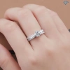 Nhẫn nữ Moissanite 6.0mm xi bạch kim GRA sang trọng Trang sức tiệc NNM17 4