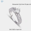 Nhẫn nữ Moissanite 6.0mm xi bạch kim GRA sang trọng Trang sức tiệc NNM17 5