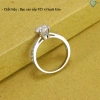Nhẫn nữ Moissanite 6.5ly sang trọng, kiểm định GRA, xi bạch kim NNM1 - TNJ 5