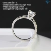 Nhẫn nữ Moissanite 6.5mm xi bạch kim, kiểm định GRA NNM39 - Giá chỉ 1.049.000đ 4