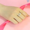 Nhẫn nữ Moissanite 6.5mm xi bạch kim, kiểm định GRA NNM39 - Giá chỉ 1.049.000đ 6