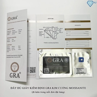 Nhẫn nữ Moissanite 6.5mm xi bạch kim, kiểm định GRA NNM39 - Giá chỉ 1.049.000đ 8 Nhẫn nữ Moissanite 6.5mm xi bạch kim, kiểm định GRA NNM39 - Giá chỉ 1.049.000đ 8